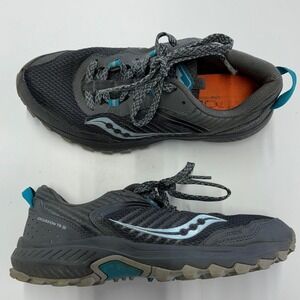 Saucony Shoes Womens 8W Gray Blue Athletic Excursion TR 15 Trail Running Sneaker
